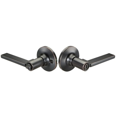 Yale Privacy Turn Button Lock Seabrook Lever Round Rose Oil Rubbed Bronze SBPR10BP